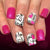 12 Sizes-24 Pcs Press On Nails C1456
