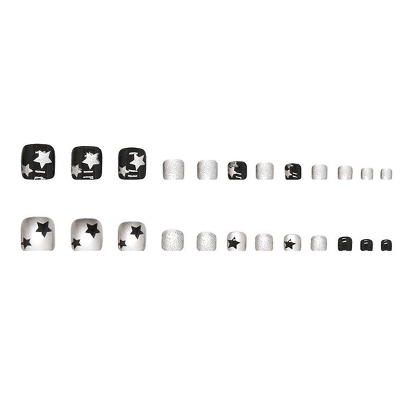 12 Sizes-24 Pcs Press On Nails F046