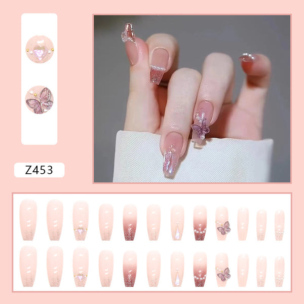 12 Sizes-24 Pcs Press On Nails Z453