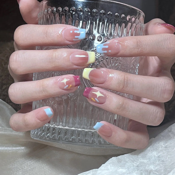 12 Sizes-24 Pcs Press On Nails JP2627