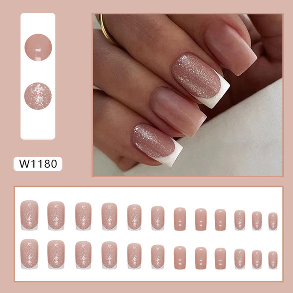 12 Sizes-24 Pcs Press On Nails W1180
