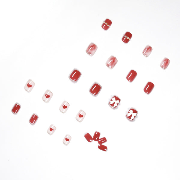 12 Sizes-24 Pcs Press On Nails JP1216