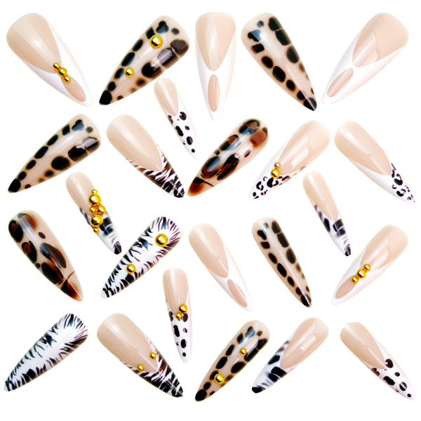 12 Sizes-24 Pcs Press On Nails Y1262