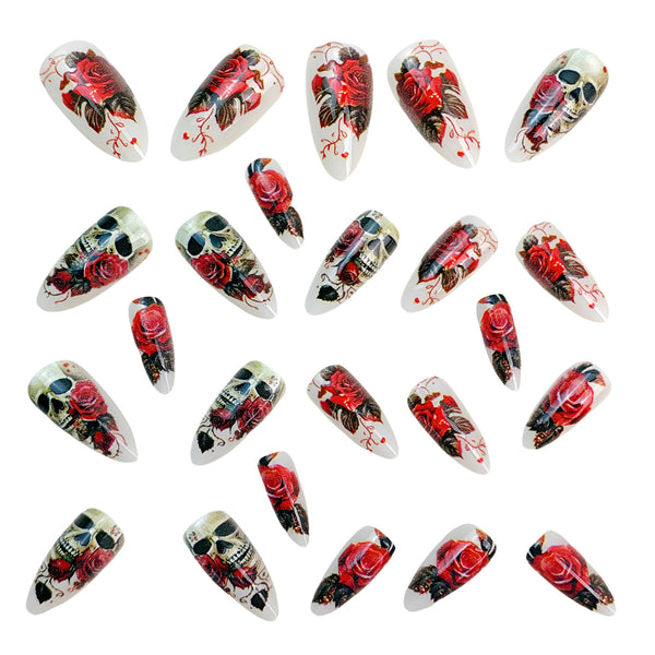 12 Sizes-24 Pcs Press On Nails Y1023