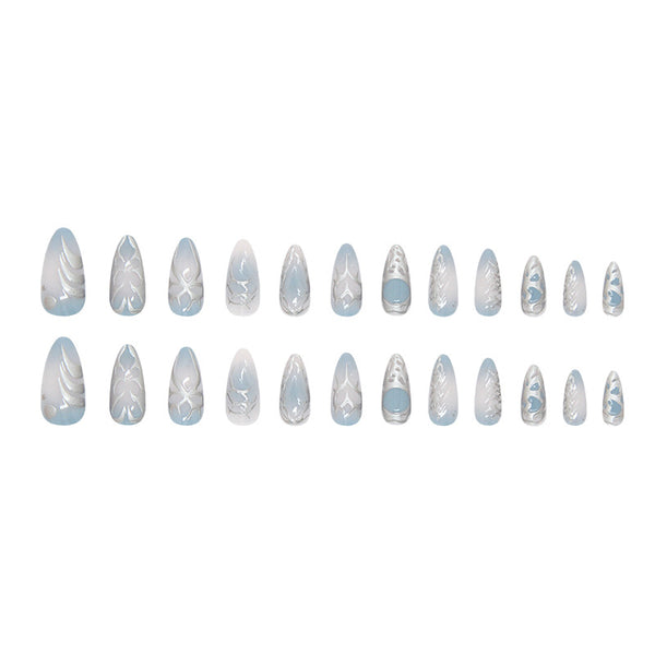 12 Sizes-24 Pcs Press On Nails W1951