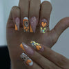 12 Sizes-24 Pcs Press On Nails W1246