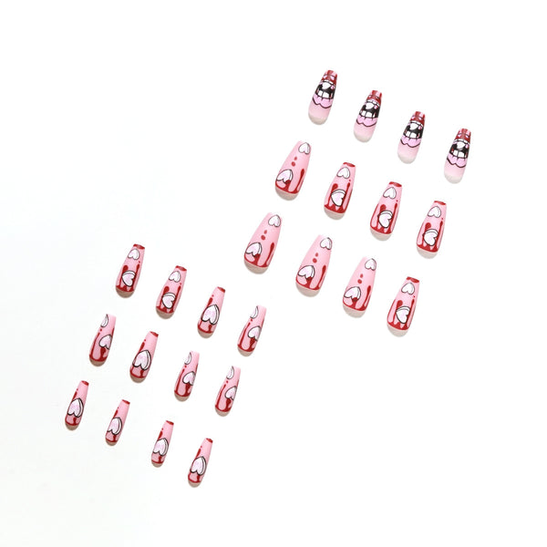 12 Sizes-24 Pcs Press On Nails JP1383