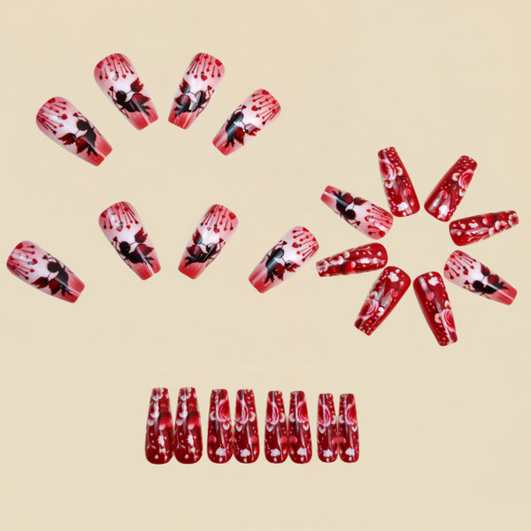 12 Sizes-24 Pcs Press On Nails Y1747