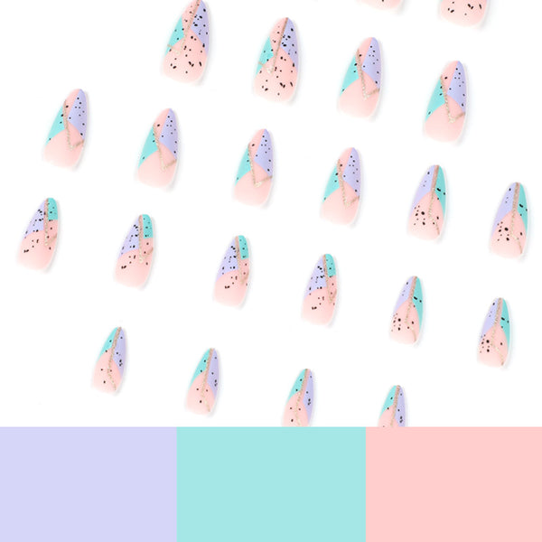 12 Sizes-24 Pcs Press On Nails JP1989