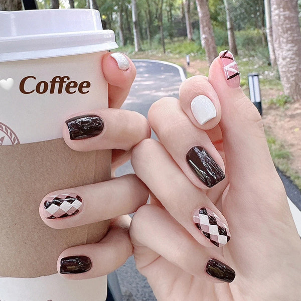 12 Sizes-24 Pcs Press On Nails R697