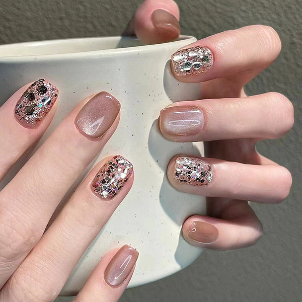 12 Sizes-24 Pcs Press On Nails MY025