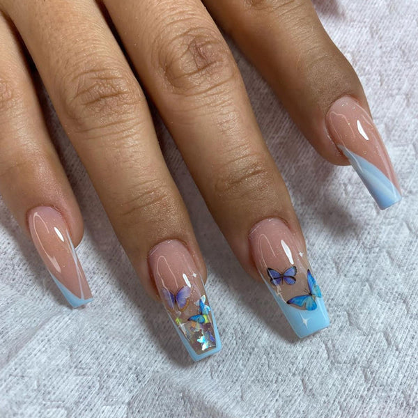 12 Sizes-24 Pcs Press On Nails W834