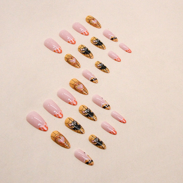 12 Sizes-24 Pcs Press On Nails W1084