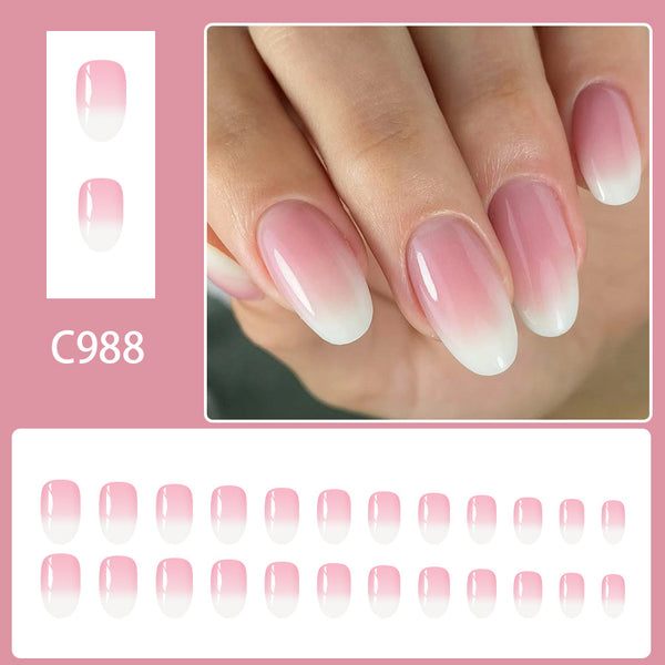 12 Sizes-24 Pcs Press On Nails C988