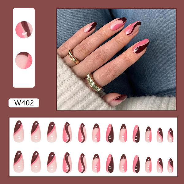 12 Sizes-24 Pcs Press On Nails W402