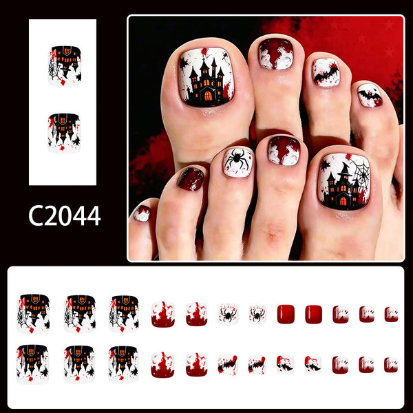 12 Sizes-24 Pcs Press On Nails C2044