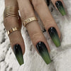 12 Sizes-24 Pcs Press On Nails R931