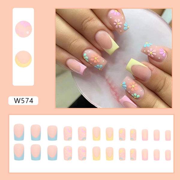 12 Sizes-24 Pcs Press On Nails W574