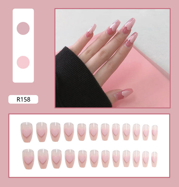 12 Sizes-24 Pcs Press On Nails R121