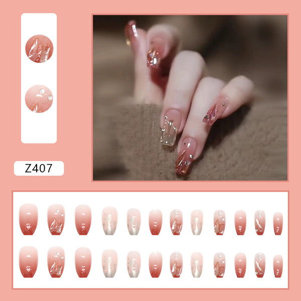 12 Sizes-24 Pcs Press On Nails Z407
