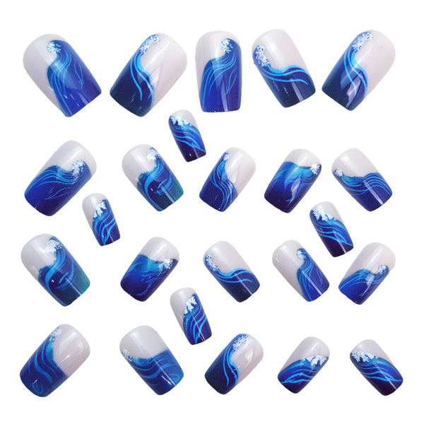 12 Sizes-24 Pcs Press On Nails Y1230