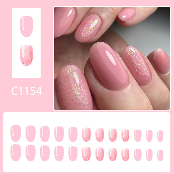 12 Sizes-24 Pcs Press On Nails C1154