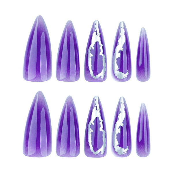 12 Sizes-24 Pcs Press On Nails DIY62