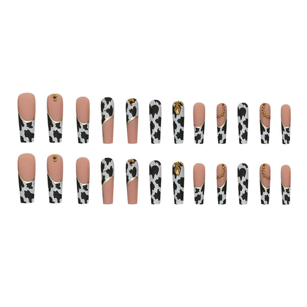 12 Sizes-24 Pcs Press On Nails G010