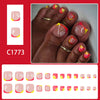 12 Sizes-24 Pcs Press On Nails C1773