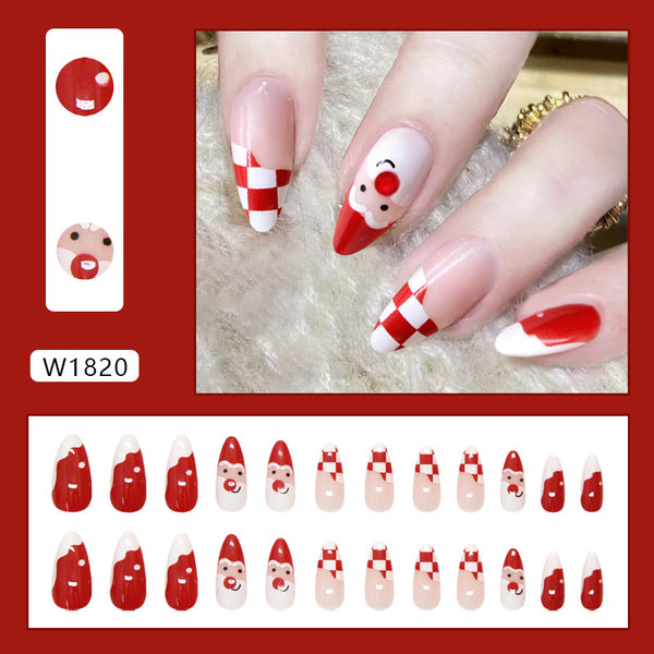 12 Sizes-24 Pcs Press On Nails W1820