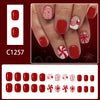 12 Sizes-24 Pcs Press On Nails C1257