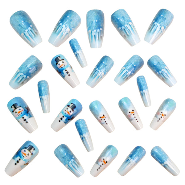 12 Sizes-24 Pcs Press On Nails Y1190