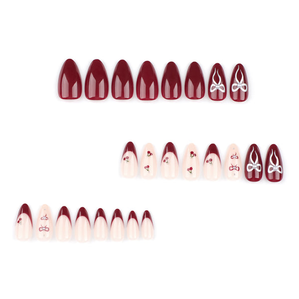 12 Sizes-24 Pcs Press On Nails JP3324