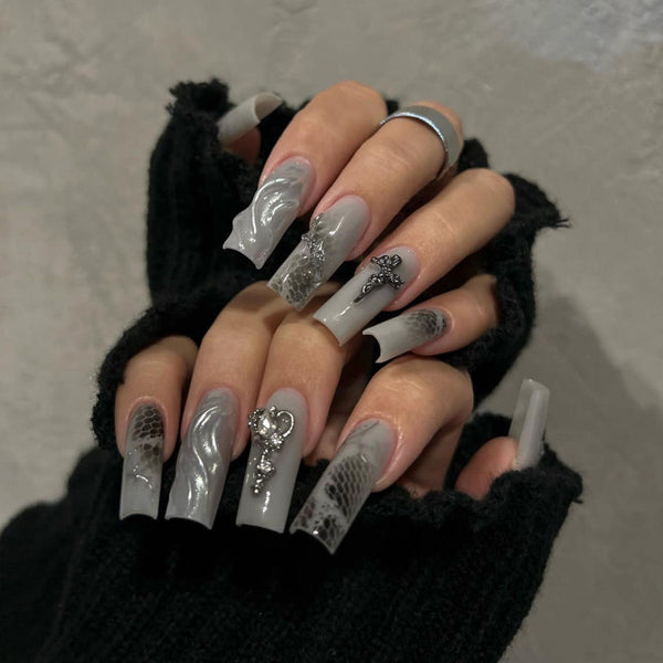 12 Sizes-24 Pcs Press On Nails JP3487