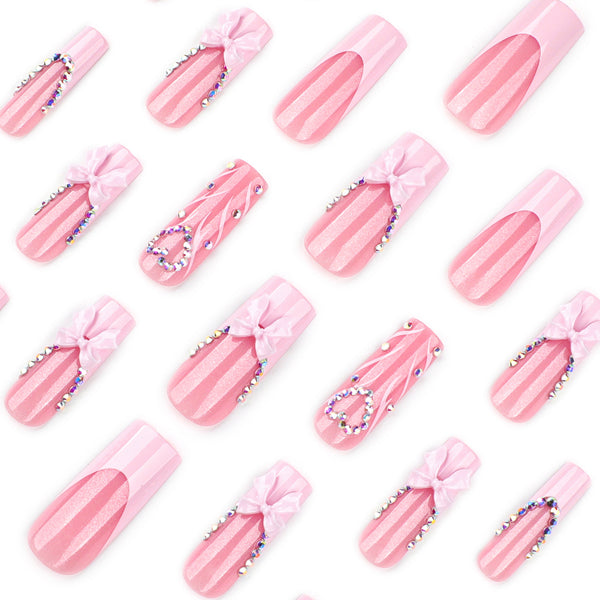 12 Sizes-24 Pcs Press On Nails JP4299