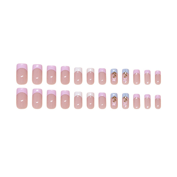 12 Sizes-24 Pcs Press On Nails W1710