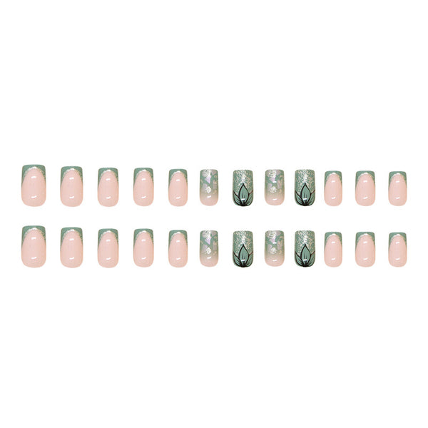 12 Sizes-24 Pcs Press On Nails W1795