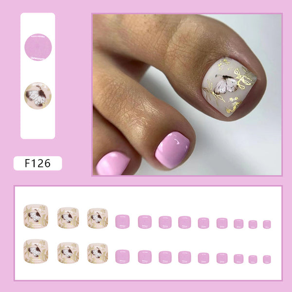 12 Sizes-24 Pcs Press On Nails F123