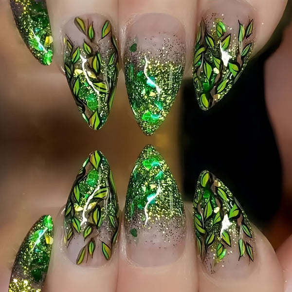 12 Sizes-24 Pcs Press On Nails Y1730