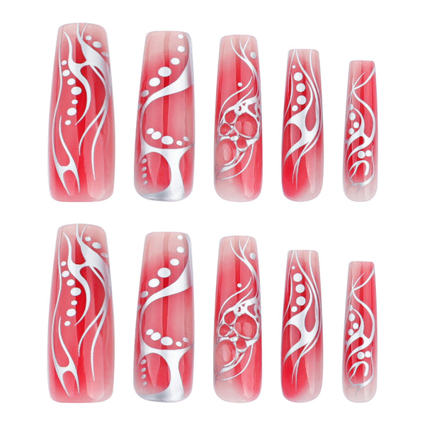 12 Sizes-24 Pcs Press On Nails JP3544