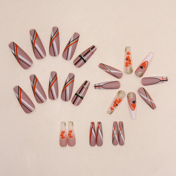 12 Sizes-24 Pcs Press On Nails W1411