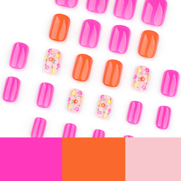 12 Sizes-24 Pcs Press On Nails JP3616