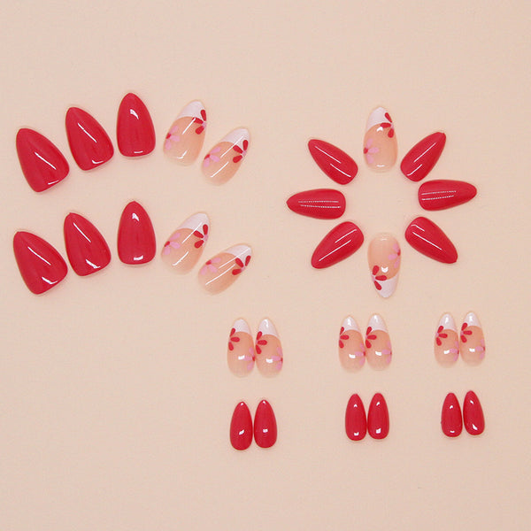 12 Sizes-24 Pcs Press On Nails W1633