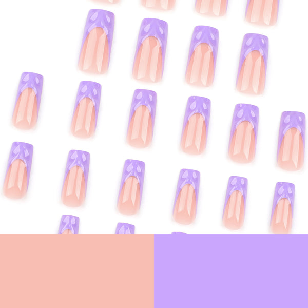 12 Sizes-24 Pcs Press On Nails DIY27