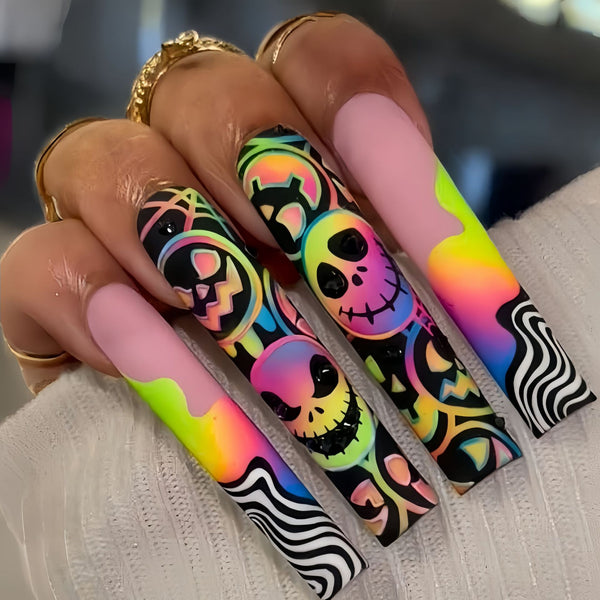 12 Sizes-24 Pcs Press On Nails Y1185