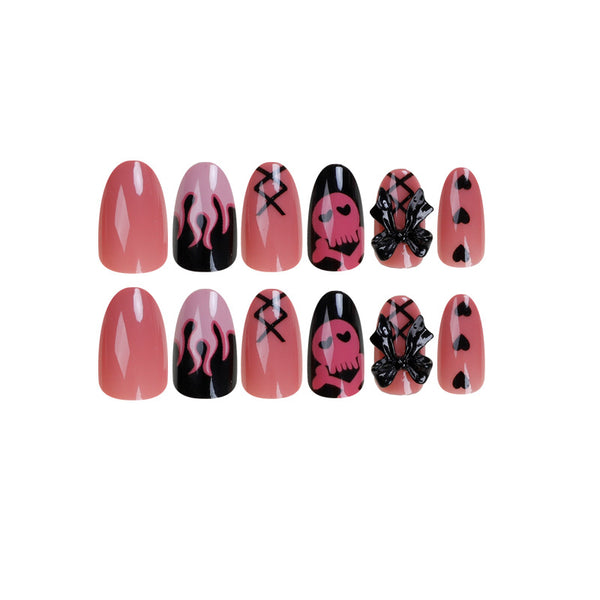 12 Sizes-24 Pcs Press On Nails JP1361