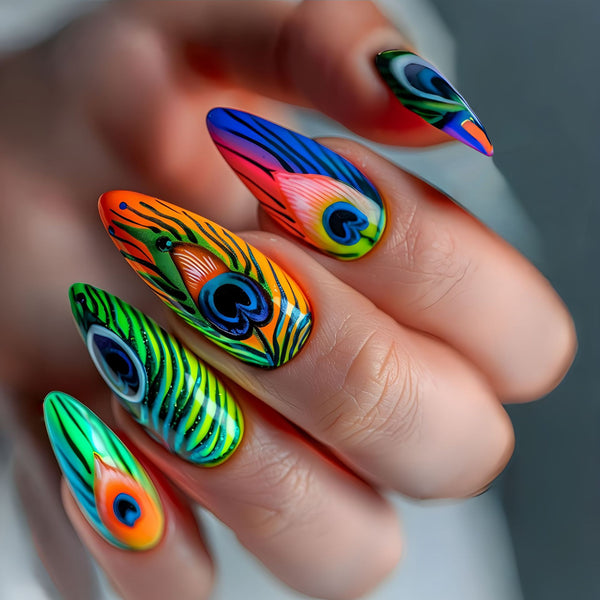 12 Sizes-24 Pcs Press On Nails Y1414