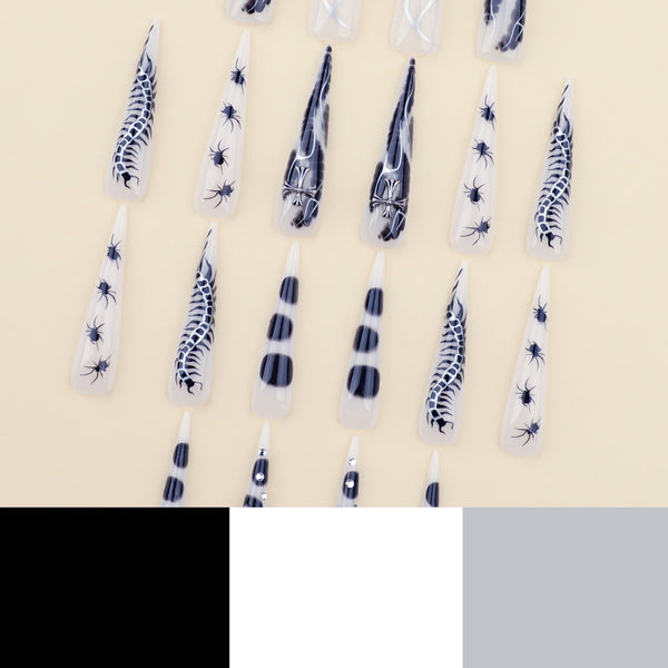 12 Sizes-24 Pcs Press On Nails JP3499
