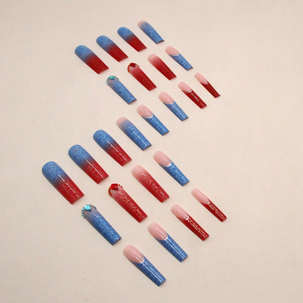 12 Sizes-24 Pcs Press On Nails G011