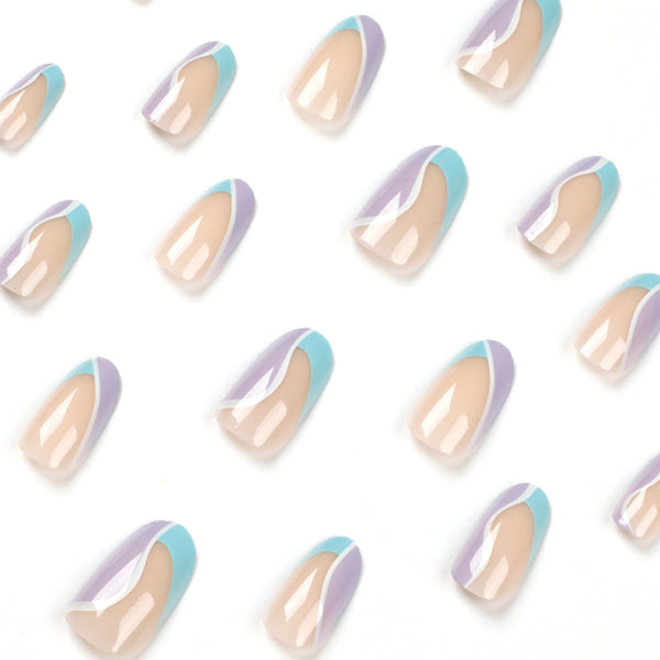 12 Sizes-24 Pcs Press On Nails JP1769